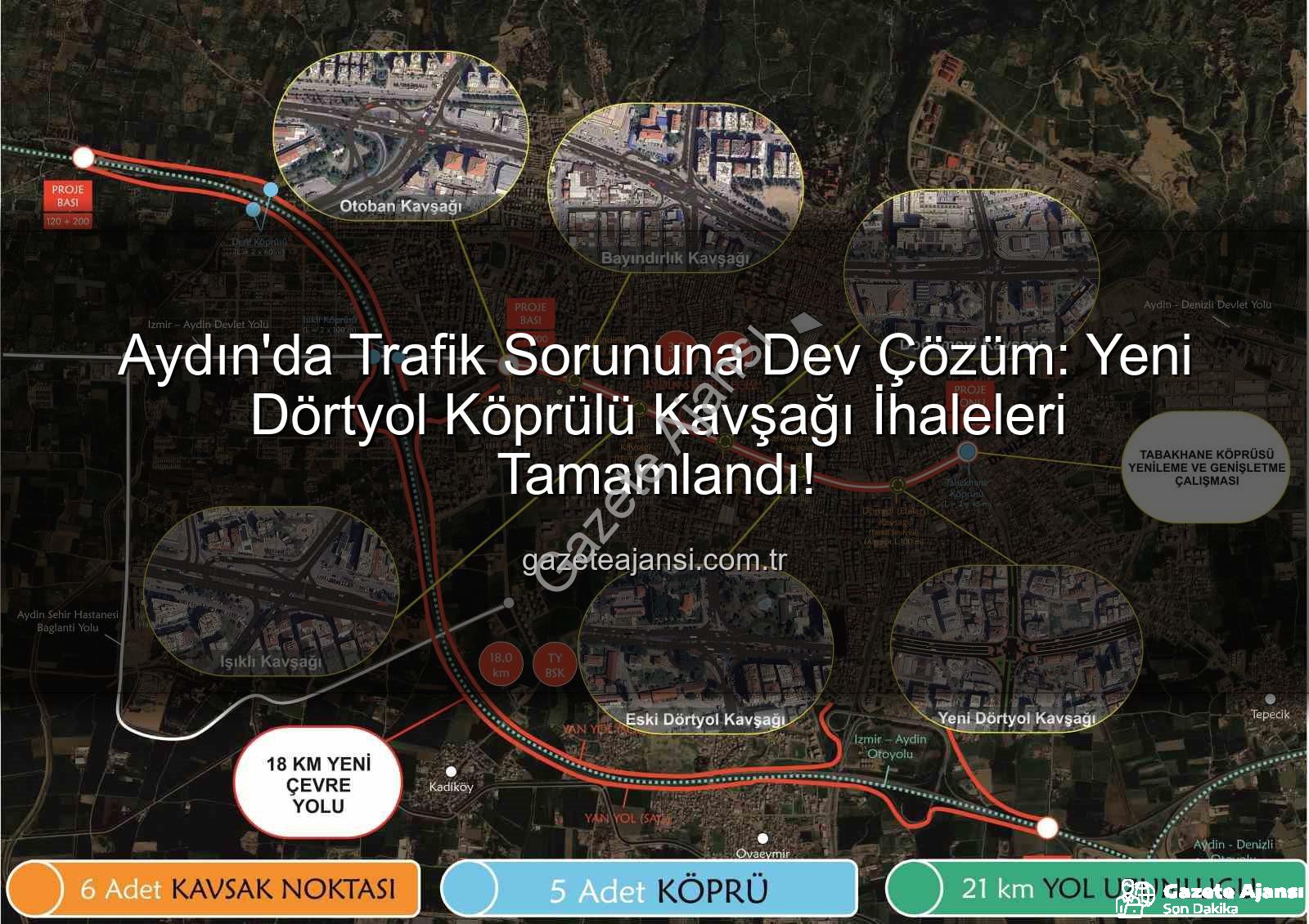 Yeni Dörtyol Kavşağı - Aydın'da Trafik Sorununa Dev Çözüm: Yeni Dörtyol Köprülü Kavşağı İhaleleri Tamamlandı!